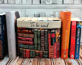 Personalised Fabric Book Storage Basket: Library Design, Dorm Organizer