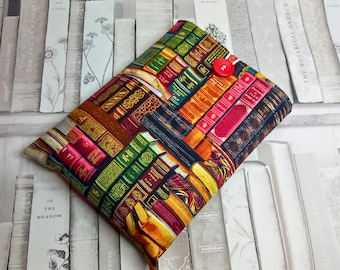 Library Book Sleeve with Pocket, Padded Book Cover