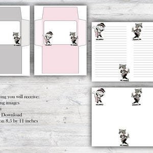 Printable Cute Cat Instant Download Stationary Sheets for Letter ...
