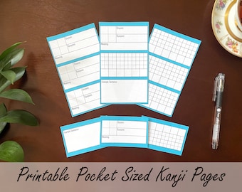 writing in korean practice Printable Mini Kana Practice Sheets, Pocket Size, Perfect for Kanji, Hiragana, Katakana, Chinese, Japanese, Korean and other characters