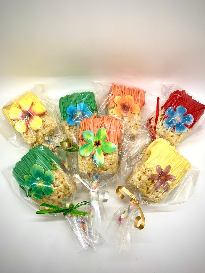 Luau / Hawaiian Chocolate Covered Treats Pretzel/wafers/rice Etsy