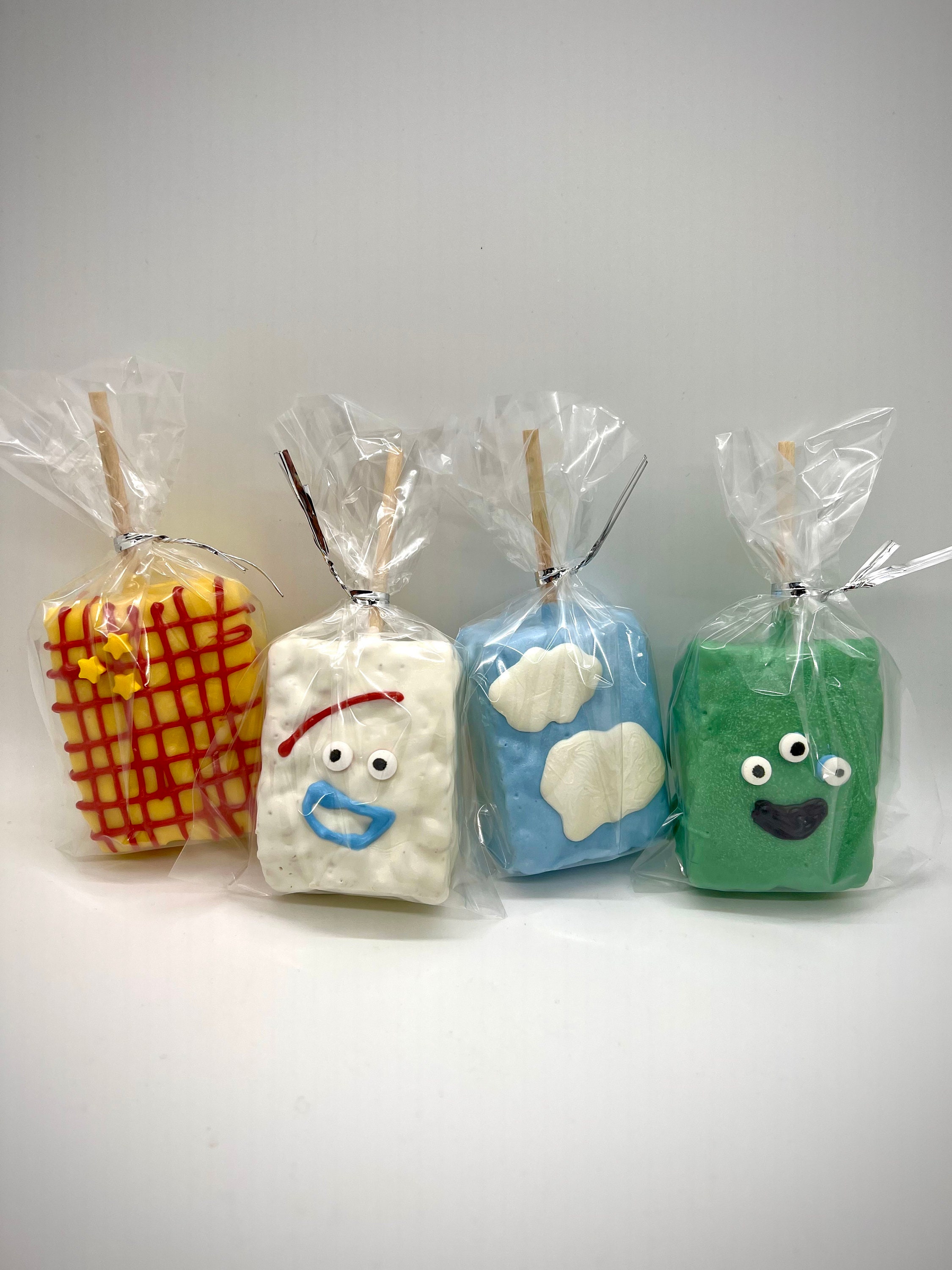 Toy Story Themed Rice Krispy Treats 1 Dozen /oreo and Pretzel Rods