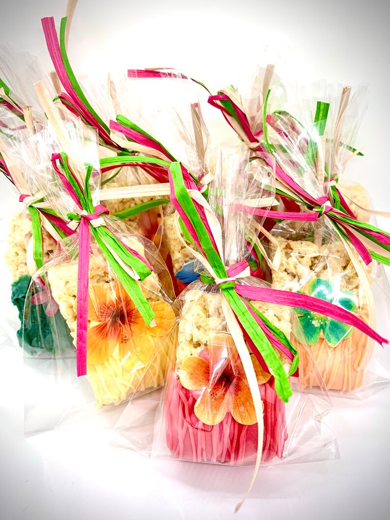 Luau / Hawaiian Chocolate Covered Treats Pretzel/wafers/rice Etsy