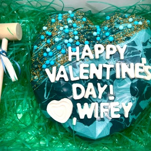 Valentines Day/just because / gender Reveal/baby shower breakable heart