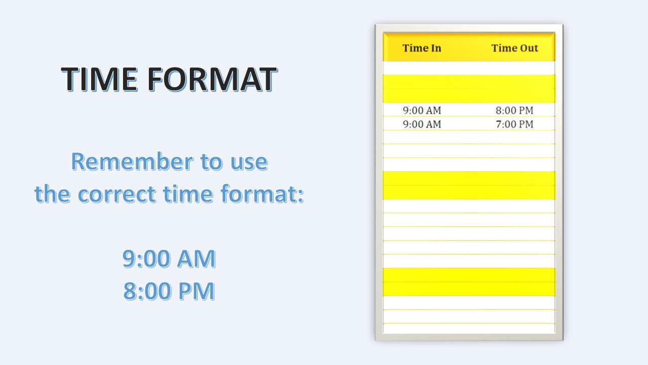 Employee Time Sheet Calculator GBP Etsy