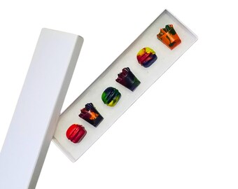 Fast Food Crayons: Hamburger and Fries Party Favors - Set of 6