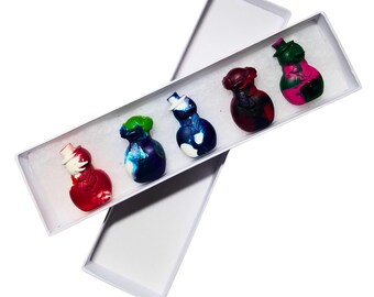 Snowman Crayons Gift Box: 5-Piece Non-Toxic Recycled Crayons