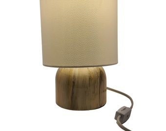 Gorgeous Hand Painted Table Lamp - Classic Neutral Colors, Perfect for Bedroom or Living Room, with lampshade and light