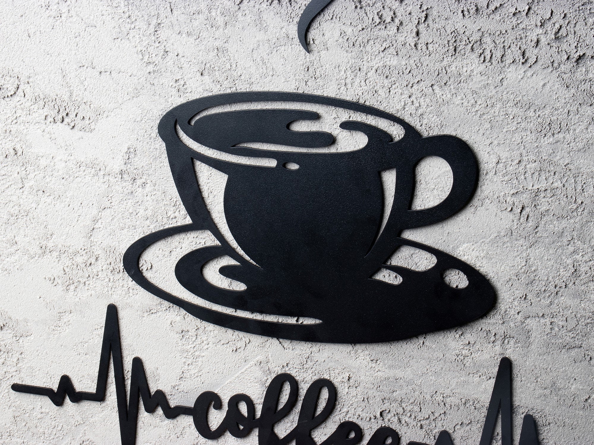 Coffee Cup Metal Wall Art, Coffee Metal Wall Decor, Coffee Shop