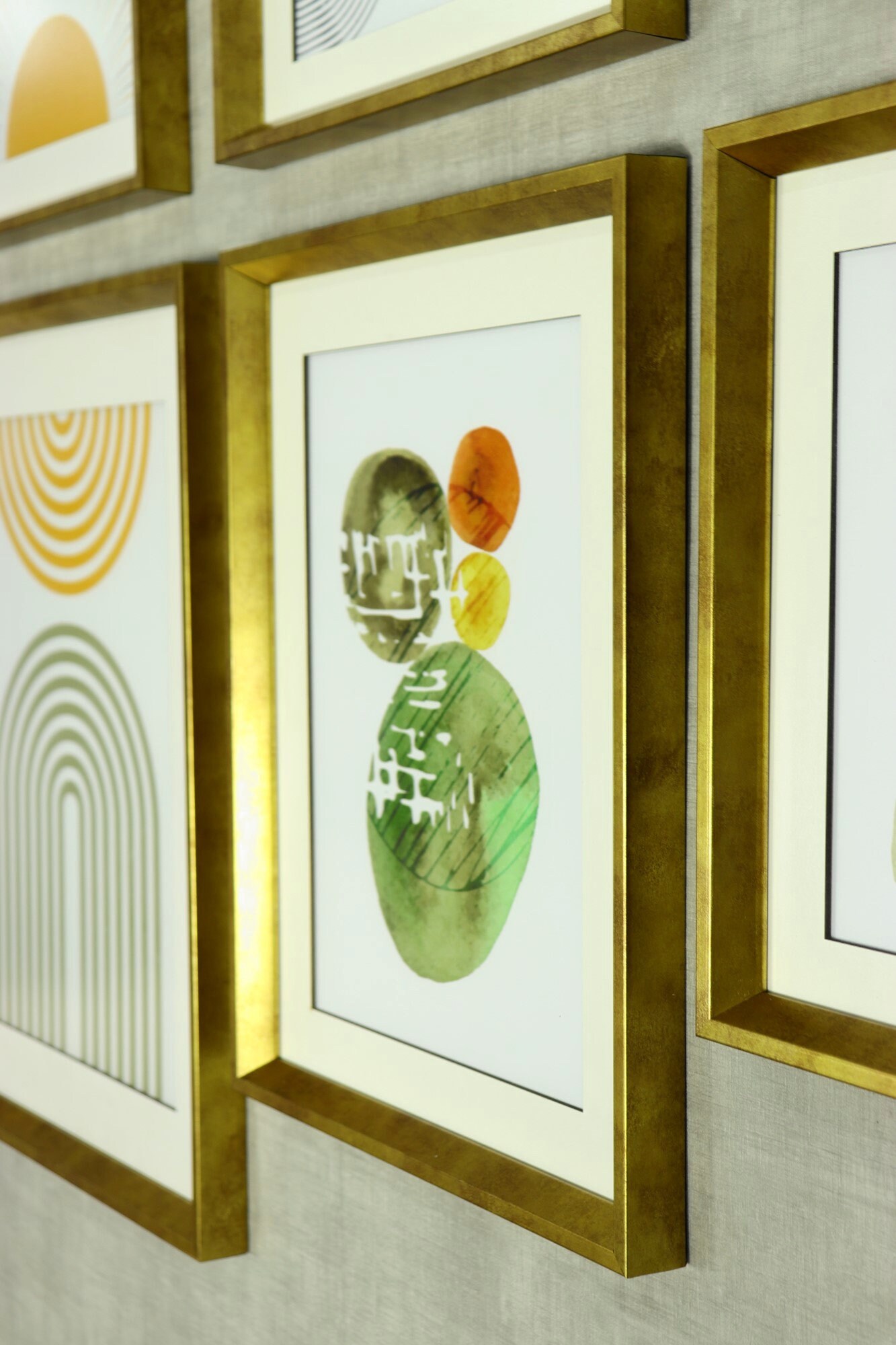 Framed Wall Art Set of 8 Prints Gold Framed Multi Poster Set Etsy