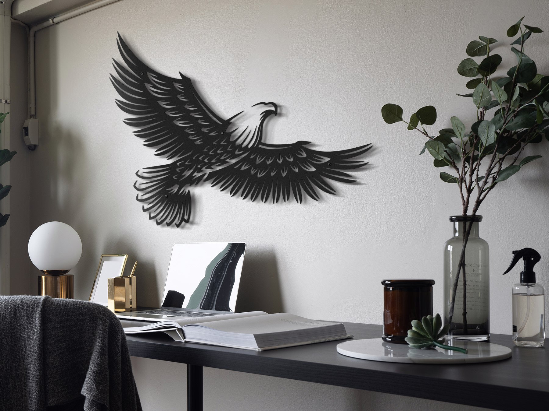 Eagle Metal Wall Sign, Metal Eagle Metal Wall Art, Flying Eagle Wall