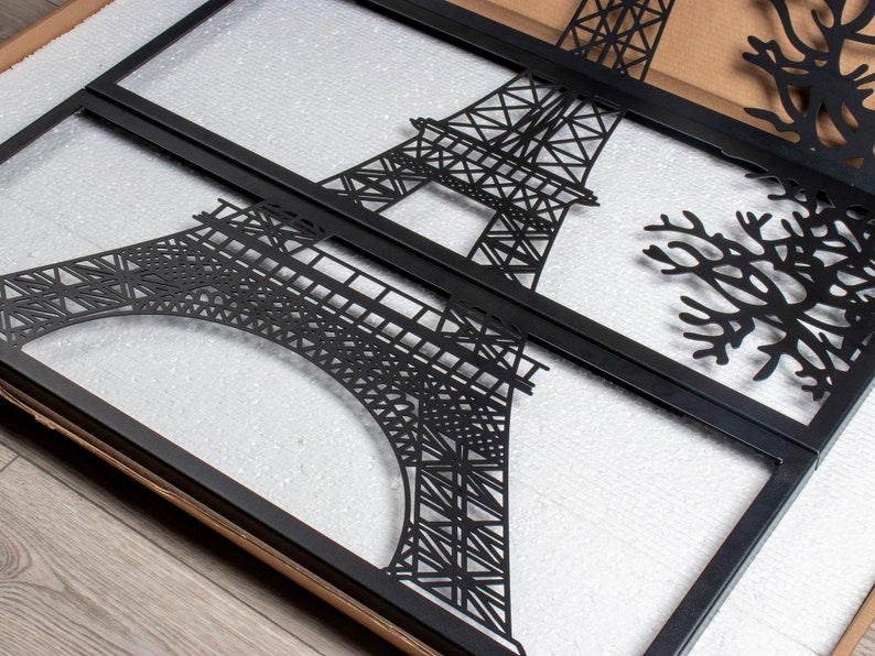 Eiffel Tower Metal Wall Art Decor 4 Piece Wall Art Eiffel Etsy