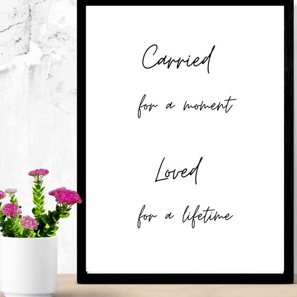 Miscarriage Quote Printable, Miscarriage Gift, Memorial Art, Pregnancy Loss