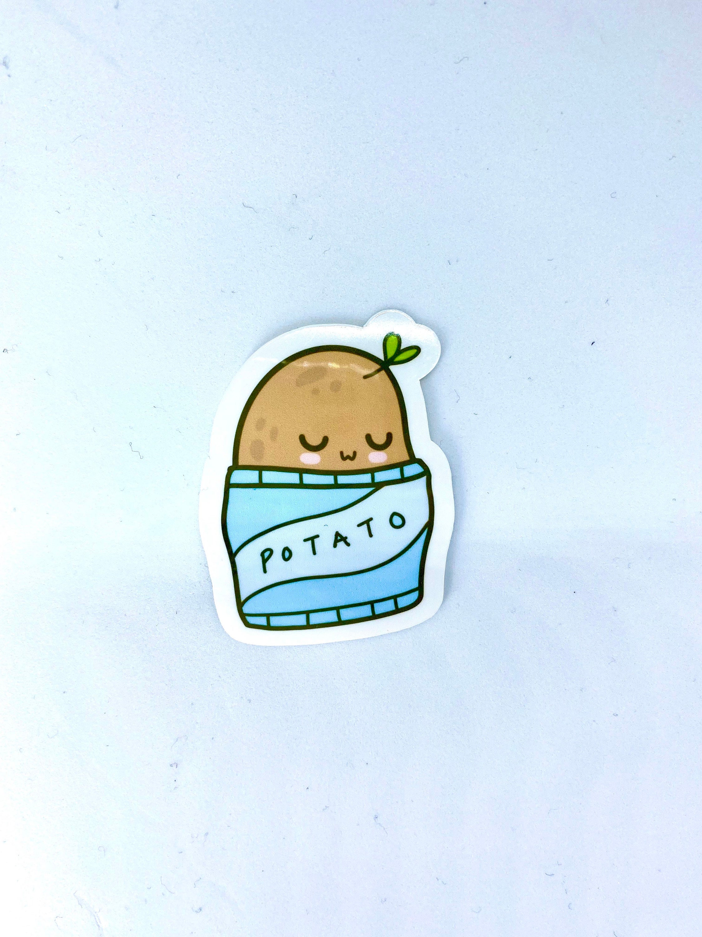 Potato Chip Sticker Cute Potato Sticker Laptop Bujo Ipad Etsy