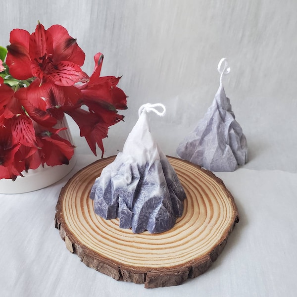 Mountain candle, wedding gift, iceberg candle, Crystal palm wax candle, minimalist home decor, cool candle, housewarming gift