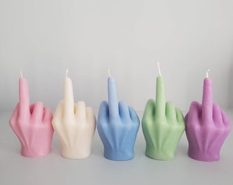 Middle finger candle, fuck it candle, cool candle, unique candle gift, funny shape candle, aesthetic room decor