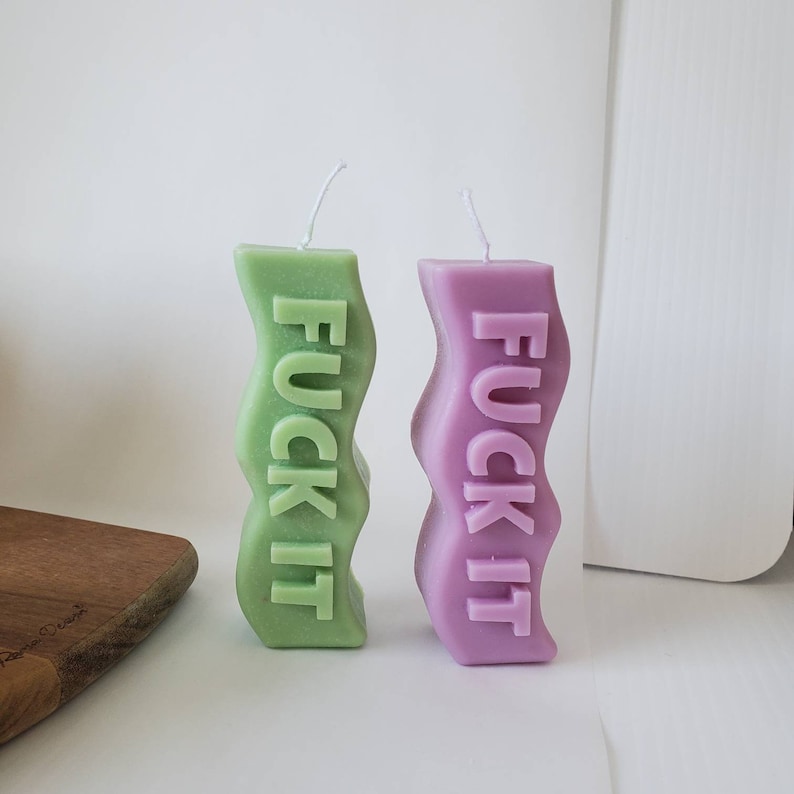 Middle finger candle, fuck it candle, cool candle, best friend gift, funny shape candle, aesthetic room decor, small candle image 8