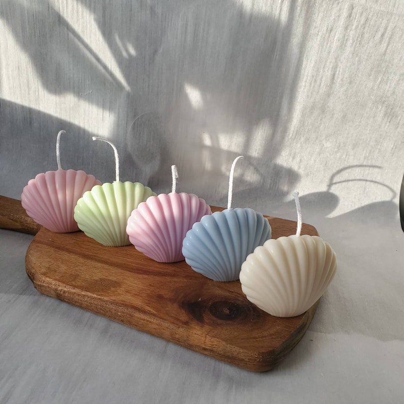 Mini shell candle soy wax candle relaxation home decor Etsy