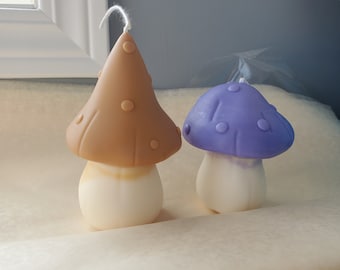 Mushroom candle, cute shaped candle, unique candle gift, wedding gift, handmade soy candle, aesthetic room decor, funky gift