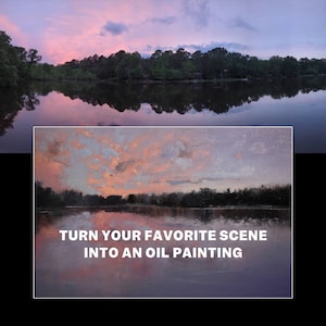 Custom Landscape Oil Painting from Photo, Commissioned Nature Wall Art, Original Artwork