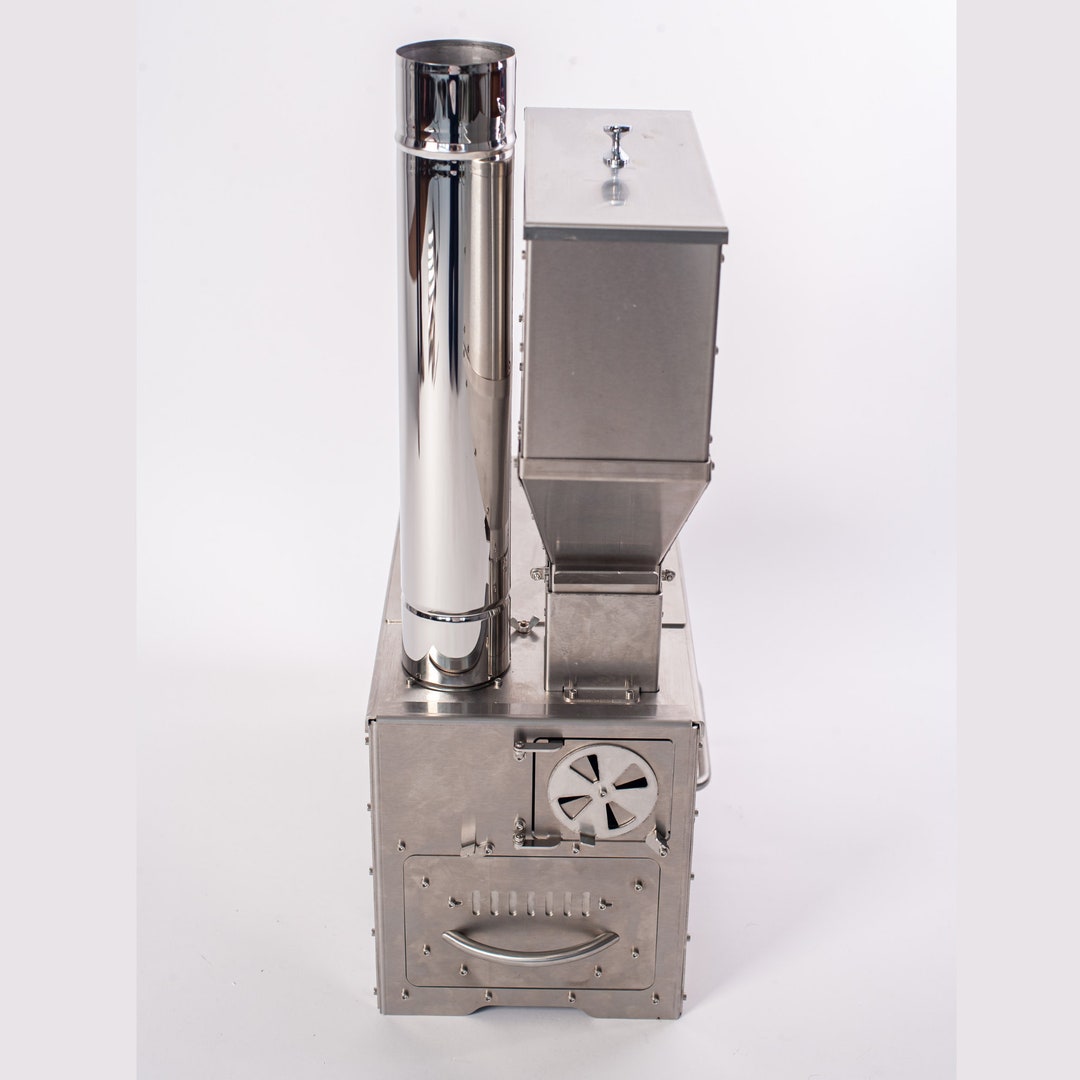 Portable Pellet Stove Stainless Steel Folding Pellet Stove With Glasses