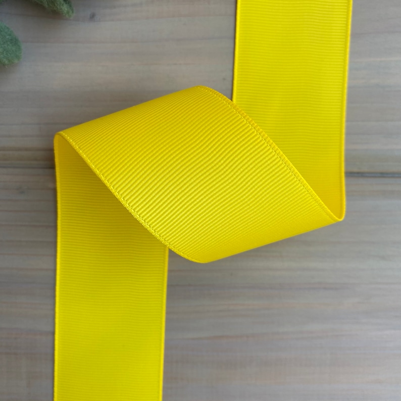 Yellow Grosgrain Ribbon 2.25 1.5 7/8 3/8 Ribbon Hair Etsy