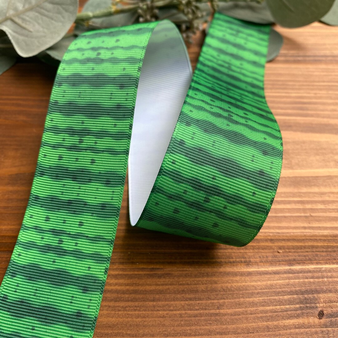 Watermelon Rind Print Grosgrain Ribbon 1.5 Ribbon, Hair Bow Supplies Etsy