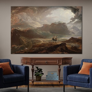 John Martin Artwork Macbeth Reproduction Printed on Canvas Classic Art Print Famous Painting Print Framed Classic Art Nature Wall Art