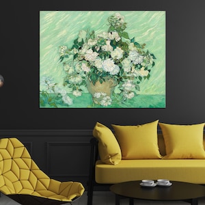 Vincent Van Gogh Roses Canvas Print Wall Print Canvas Art Interior Design