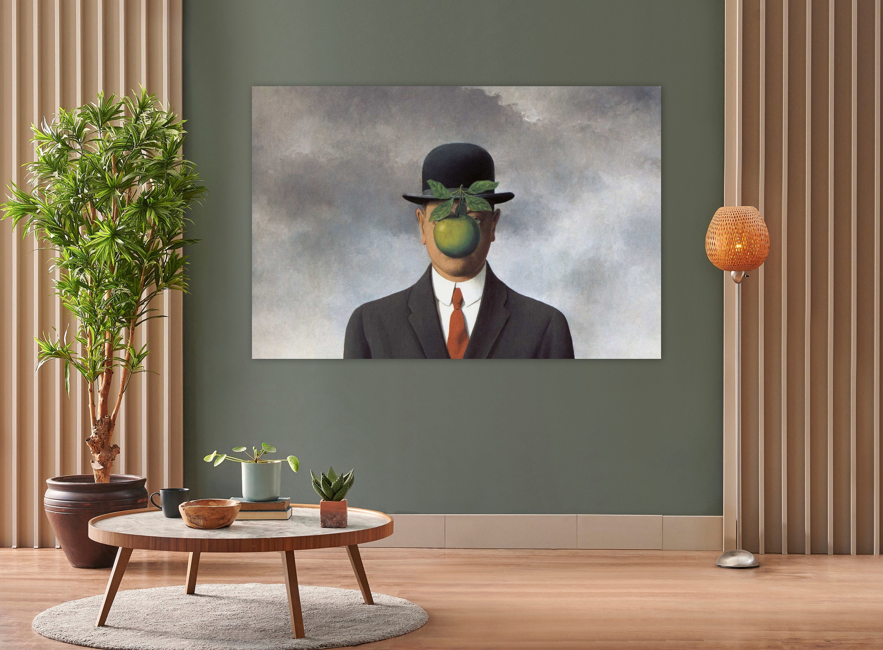 Salvador Dali Magritte Hat Painting Salvador Dali Magritte Apple