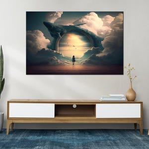 FREEDOM WAY HOPE Canvas Print Art Anime Digital Illustration Print Anime Girl Trendy Wall Canvas Anime Girl High-Quality Print On The Wall