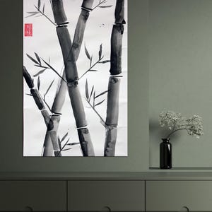 Japanischer Bambus Gemälde Kunst Leinwand Druck Leinwand Kunst Wand Kunst Innendekoration