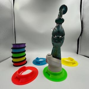 Puffco Peak UV GLOW Highlighter Color Heavy Glass Stabilizer | BlackLight Reactive 3D Printed Replacement Puffco Peak