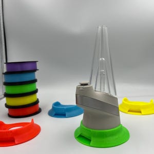 New Puffco Peak Base Stabilizer UV Glow Highlighter Colors 3D Printed | Black Light Reactive