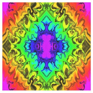 Puffbro'S Custom Liquid Abstract Color Spectrum Bandana