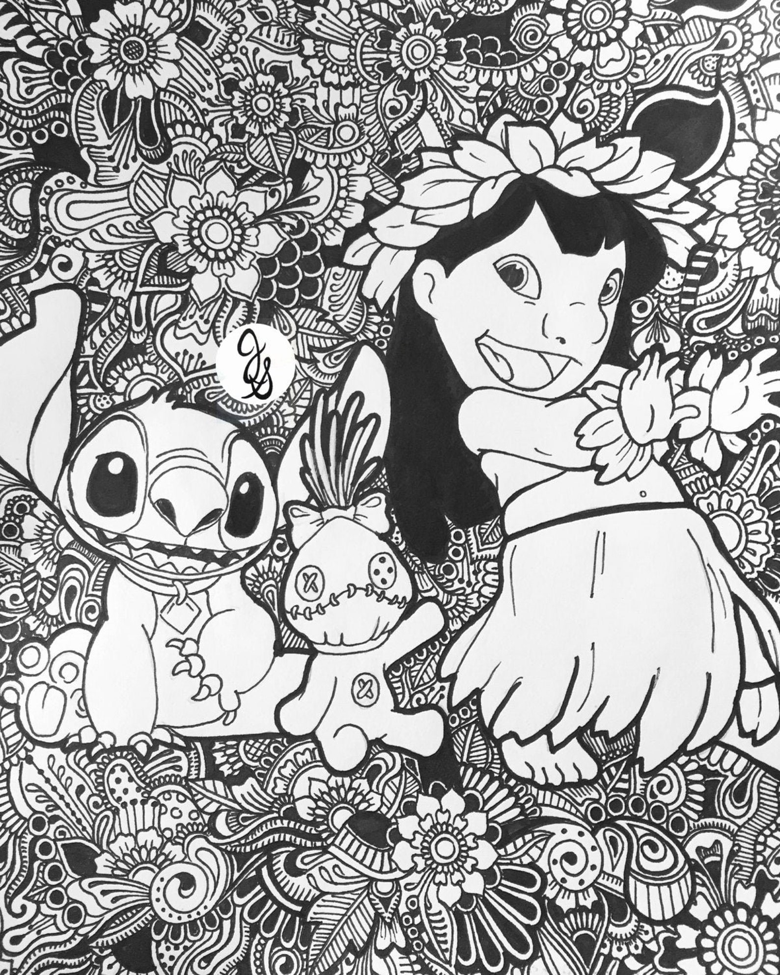 Download Lilo and stitch mandala svg jpeg | Etsy