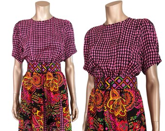 Vintage 1980s Silk Dress with Belt by Diane Freis