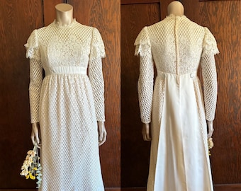 Vintage 1960s Wedding Dress by Emma Domb