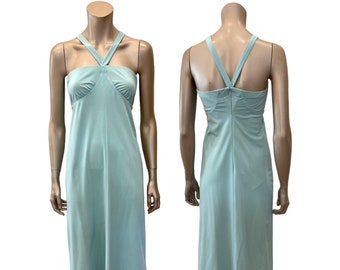 Vintage 1970s Seafoam Halter Dress By Courreges