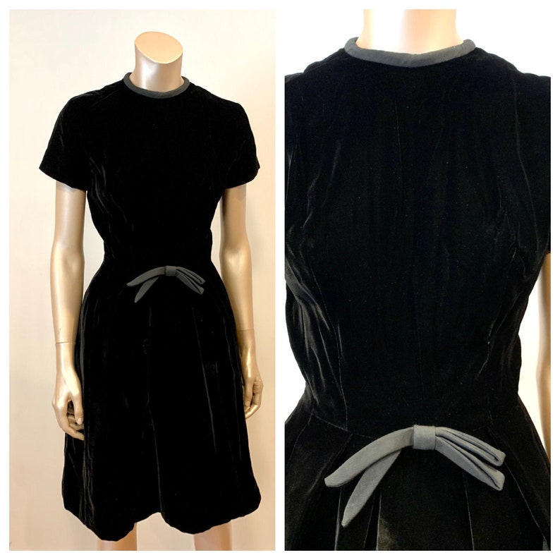 Magnin Velvet Dress Vintage 1960s I