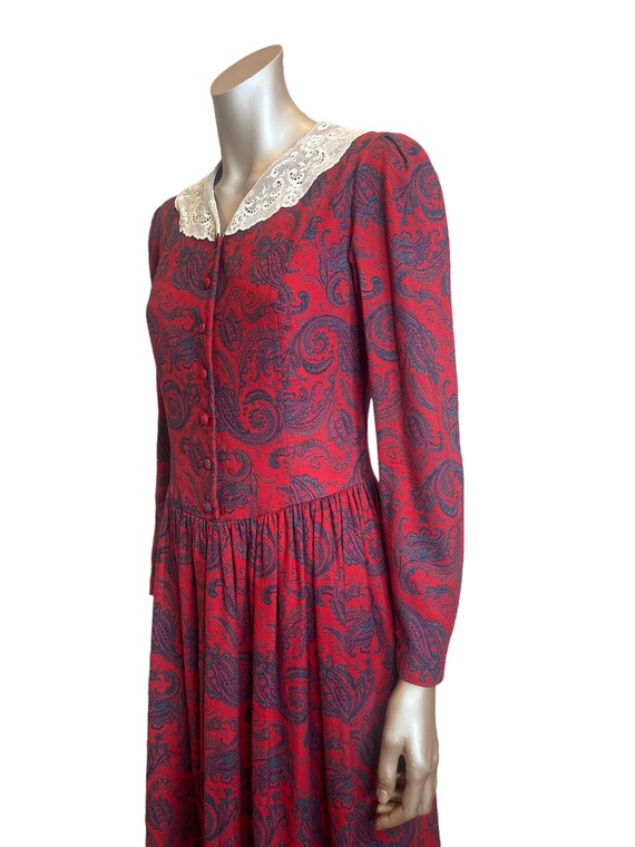 Vintage 1980/1990s Laura Ashley Dress with Lace C… - image 3
