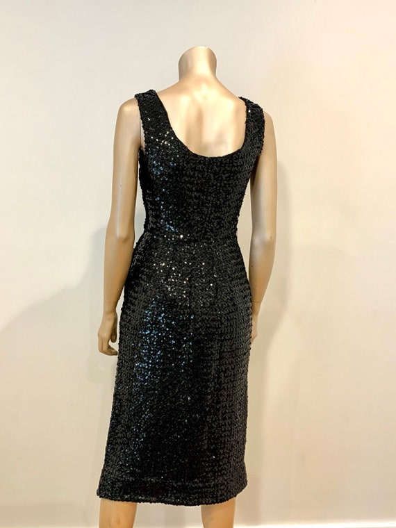 Vintage 1960s Sequined Dress with Shelf Bust - Gem