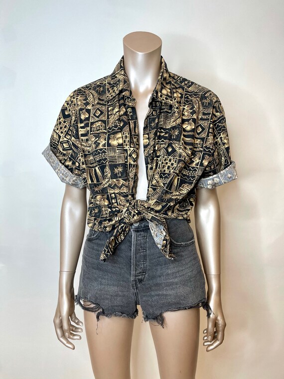 Vintage 1980s Hawaiian Shirt 100% Cotton - image 3