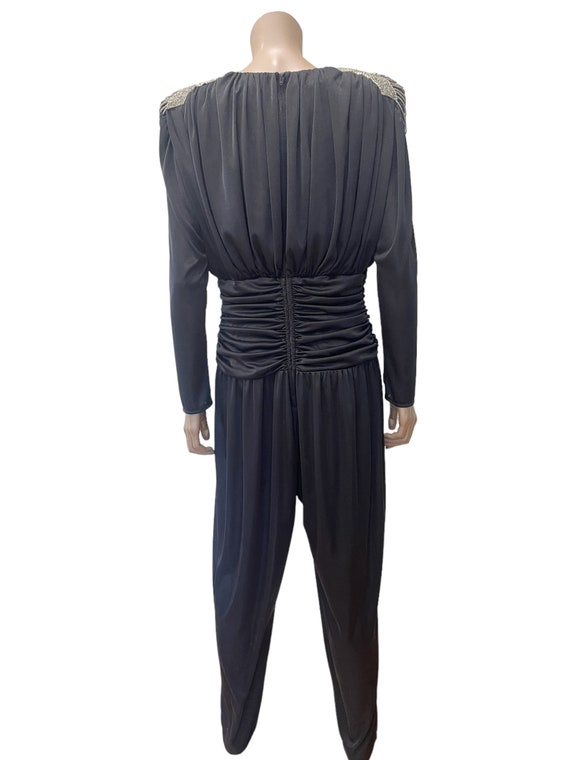 HOLD-Vintage 1980s Glam Jumpsuit with 1930s Style… - image 7