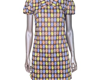 Vintage 1960s/70s Bunny Ear Collar Dress Adorable Size S/M