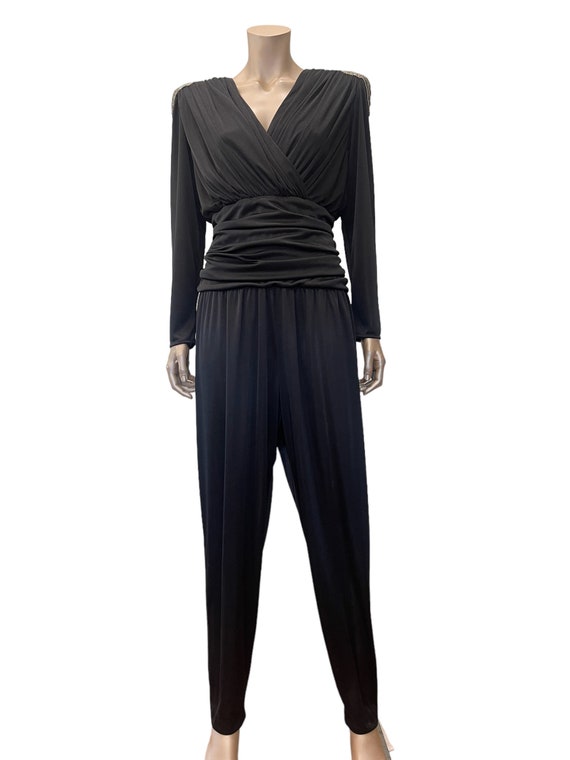 HOLD-Vintage 1980s Glam Jumpsuit with 1930s Style… - image 2