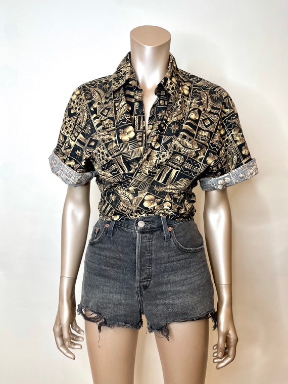Vintage 1980s Hawaiian Shirt 100% Cotton - image 2