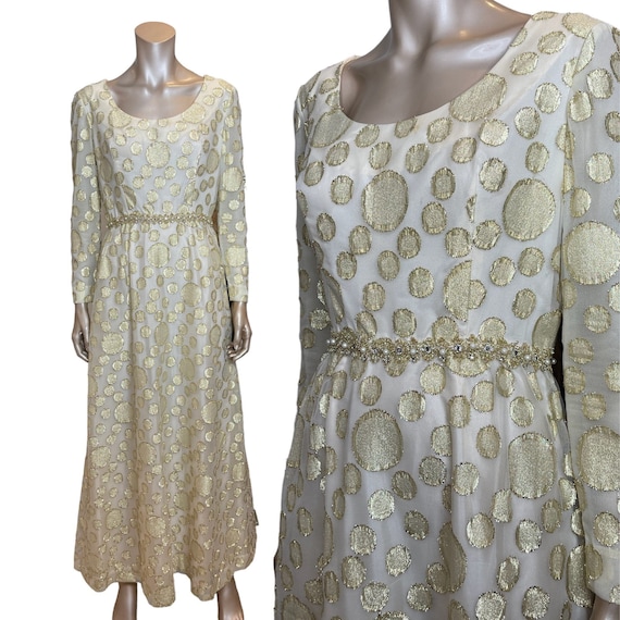 Vintage 1960s/70s Metallic Hostess Gown - image 1