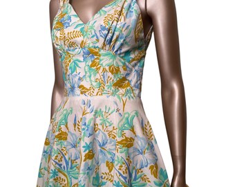 Vintage 1960s Summer Dress w/ Open Back by Jack Hartley