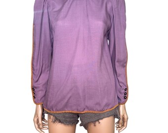 Vintage 1980s Jeanne Marc Blouse So So So Good! Size M